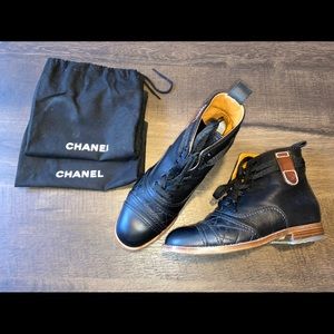 Chanel combat boots